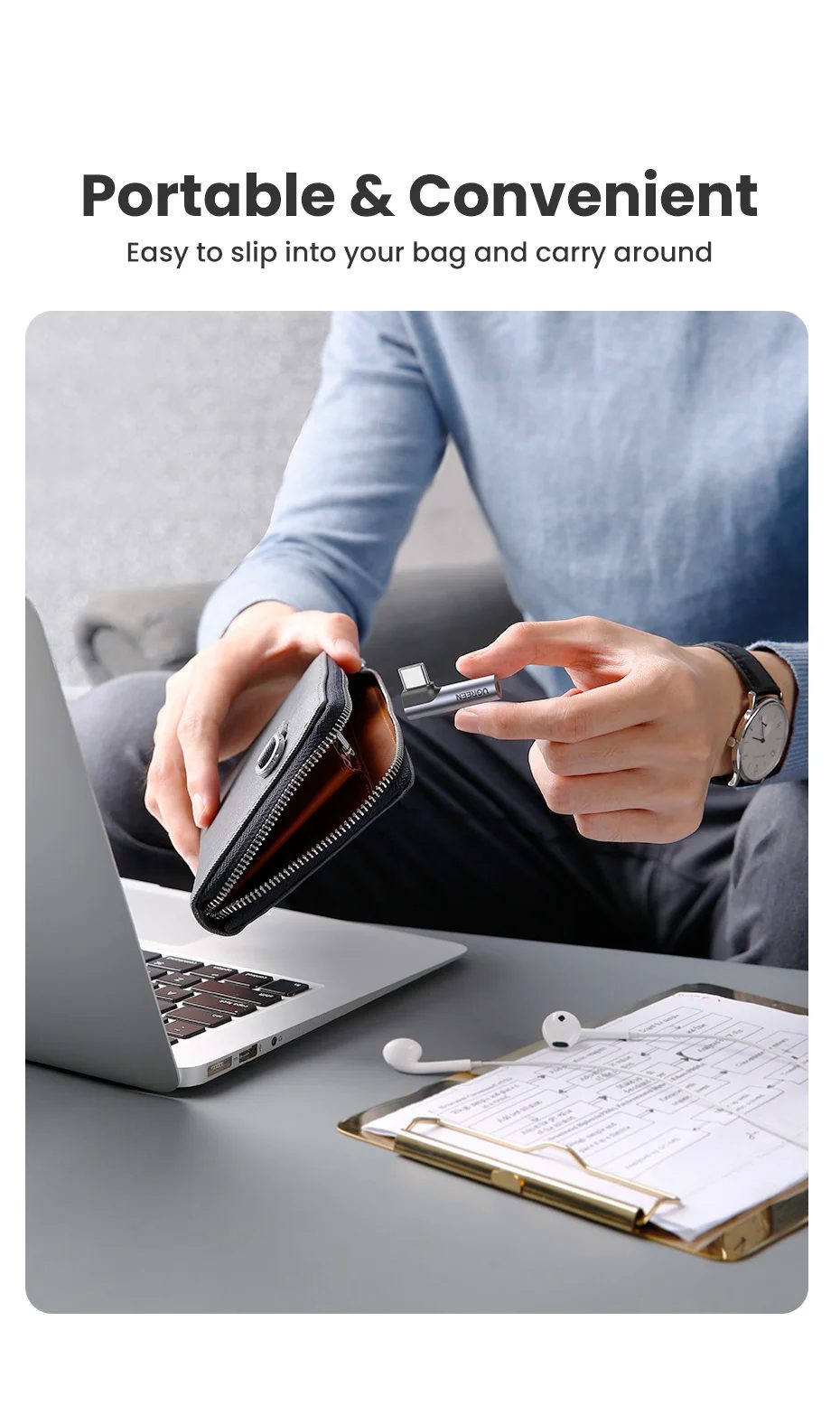 Đầu chuyển USB Type C sang 3.5mm Ugreen CM460 9