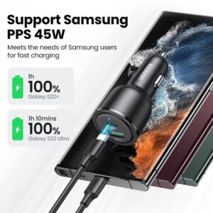 Tẩu Sạc ô tô 2 cổng USB-C và USB-A Ugreen 90645 - Hình ảnh 2