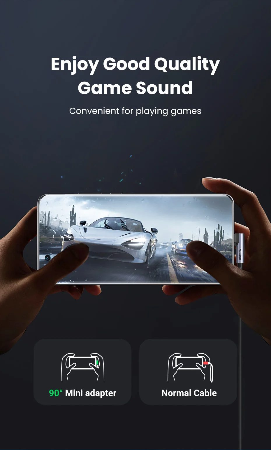 Đầu chuyển USB Type C sang 3.5mm Ugreen CM460 3